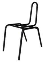 Base fixa Secretaria 4pes preta Mart