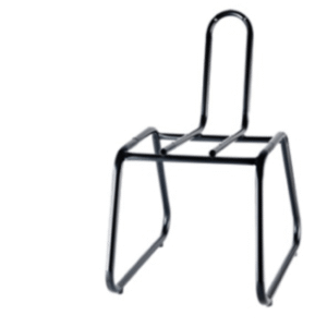 Base fixa Secretaria Trapezio C/L Preta Afer