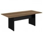 Mesa De Reunião 2,00×0,90M Nogal Malaga/Preto 40 MM