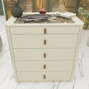 Comoda Innova Ilha 5 Gavetas Com Pes Off White