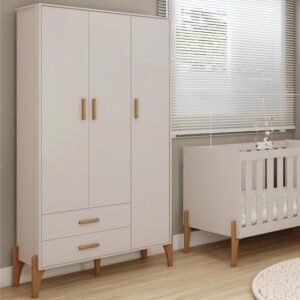Guarda Roupa Inf Iris 3 Portas Branco Acetinato