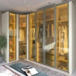 Roupeiro Modulado Innova Reflecta 1porta 1canto 4portas C/Led Off White