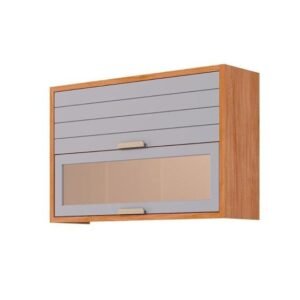 AEREO ELOISE 120CM 2PT REFLECTA/BASCULANTE - CINAMOMO/PLATINA