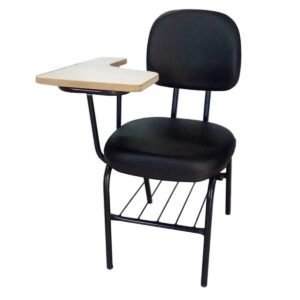 Cadeira Escolar Universitária Secretária Estofada Com Prancheta