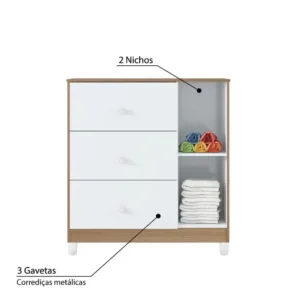 Cômoda Infantil Lolly Branco/Amendra