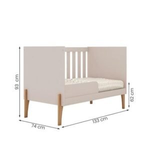 Berço mini cama Iris Off White Acetinado