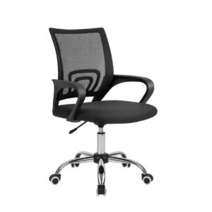 Cadeira Tela Giratória Baixa 3310 Preta C/Relax