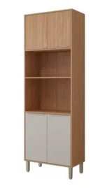 Torre Quente Divina 70Cm 2 Fornos 4 Pt Freijo Off White