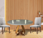 Mesa de Jantar Argos  120x120 Off White Tra.80 Mel