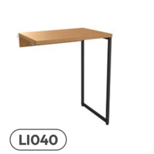 Mesa De Apoio Industrial 25mm Cor Freijo/Preto Fosco 0,6x0,45x0,74