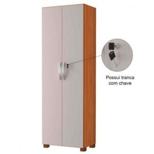 Multiuso 2 Portas com Chave Nt4020 NotAvel Freijo com Off White