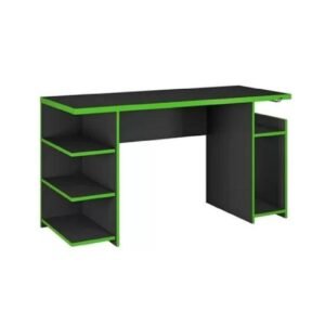 Mesa Gamer 135Cm Nt 2065 Notável Móveis Preto Tx/Verde