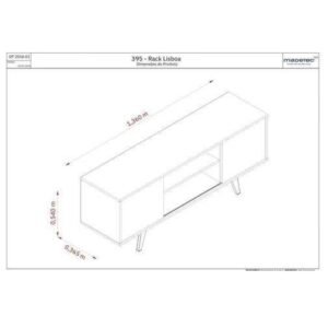 Rack Para Tv Até 50 Polegadas Lisboa Calacata/Offwhite