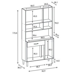 Kit Cozinha 6P Golden Wt Ptrl