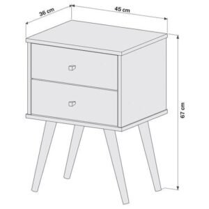 Mesa de Cabeceira JB 1818 LUXO NATURE