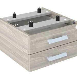 Mesa Escritório Em L Mesa 1,70M + Mesa Auxiliar 02 Gavetas Wordstar - Biancatto 40 MM