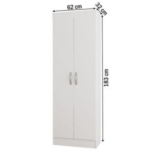 Armário Multiuso Uruguay 2 Portas Branco Brilho - Atualle Móveis