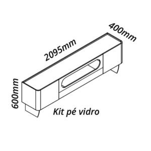 Rack/Bancada Nobre 210 Cpes De Vidro