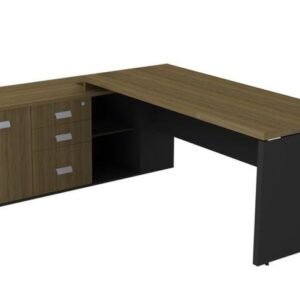 Mesa De Escritório Diretiva Com Armário Lado Direito 1,50×0,70M 40Mm