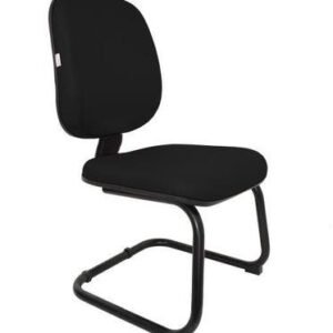 Cadeira Diretor Lisa Base em S Preta - Courino Preto