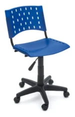 Cadeira de Escritório Giratória Plástica Azul