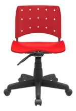 Cadeira de Escritório Giratória Plástica Vermelho Ergoplax