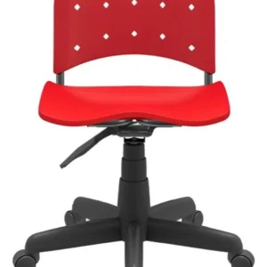 Cadeira de Escritório Giratória Plástica Vermelho Ergoplax