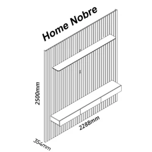 Home nobre Ripado com nicho Soft 230 Naturale Off White Gelius