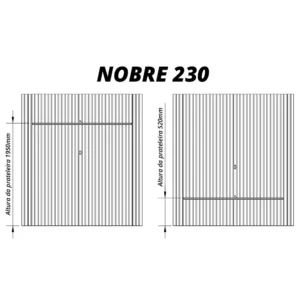 Painel Nobre  Para Tv´S Até 85” Ripado Soft 230 Naturale Gelius