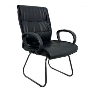 Cadeira Diretor Gold C/ Braço Corsa Base Trapezio - Courino Preto