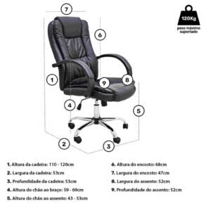 Cadeira Presidente Prime Preta