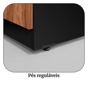 Arquivo 04 Gavetas Pasta Suspensa – 1,28×0,46×0,45M – Wordstar– Nogal Málaga/Preto 40 MM