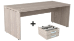 Mesa De Escritório 1,70×0,70M – 02 Gavetas – Wordstar – Biancatto 40 MM