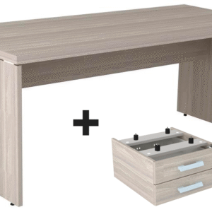 Mesa De Escritório 1,70×0,70M – 02 Gavetas – Wordstar – Biancatto 40 MM